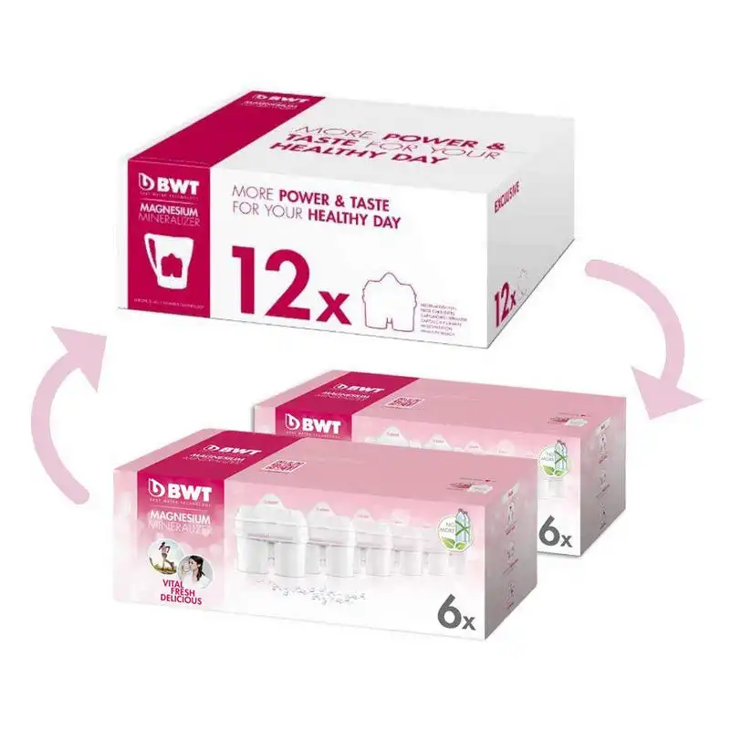 BWT Magnesium Mineralizer Pack de 12 Filtros con Magnesio Longlife Mg2+
