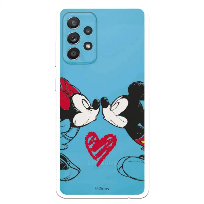 Funda Oficial de Disney Mickey y Minnie Beso Clásicos Disney para Samsung Galaxy A52 5G