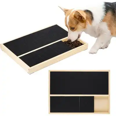 HausPets Rascador para perros de madera maciza con caja premios, 35x25x3 cm - Artículo 1 - HausPets - Comparador de precios