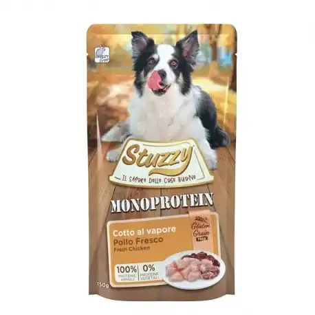 Stuzzy Monoprotein Comida Húmeda para Perros con Pollo Fresco, 12 x 150 gr - Stuzzy - Comparador de precios