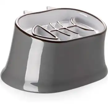Y Yhy Comedero Lento Para Gatos Elevado, Gris