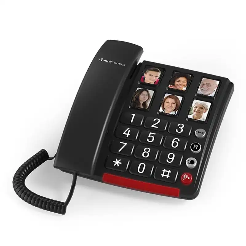 Amplicomms BigTel 40 Plus Teléfono para Personas Mayores Negro
