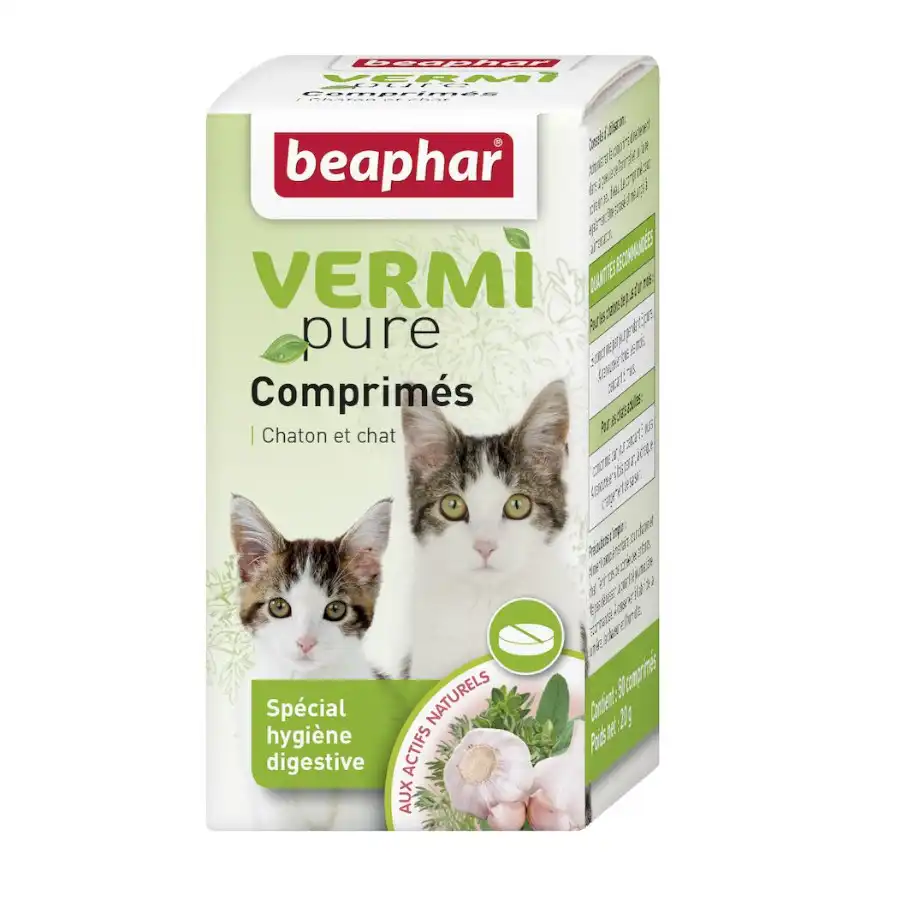 Beaphar VERMIpure Repelente Interno Natural en comprimidos para gatos
