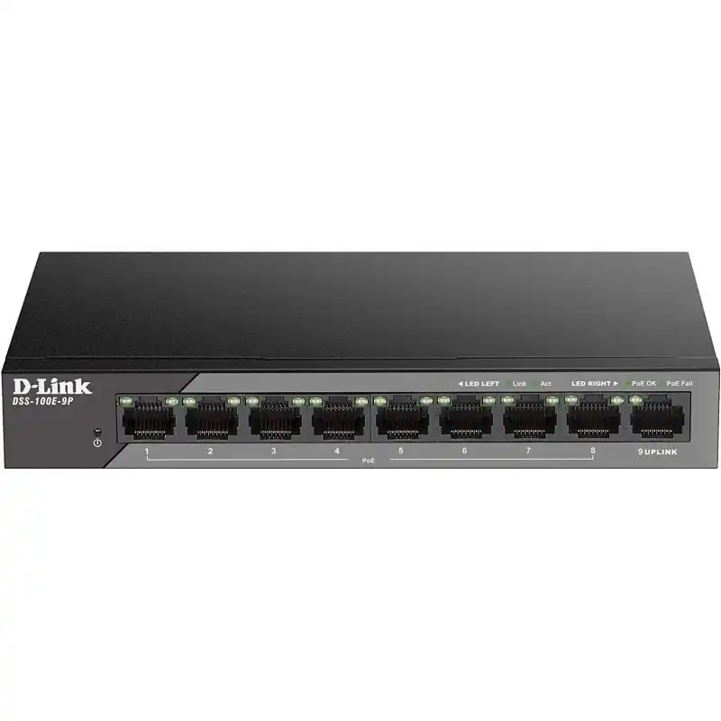 D-Link DSS-100E-9P Switch 8 Puertos + 1 SFP