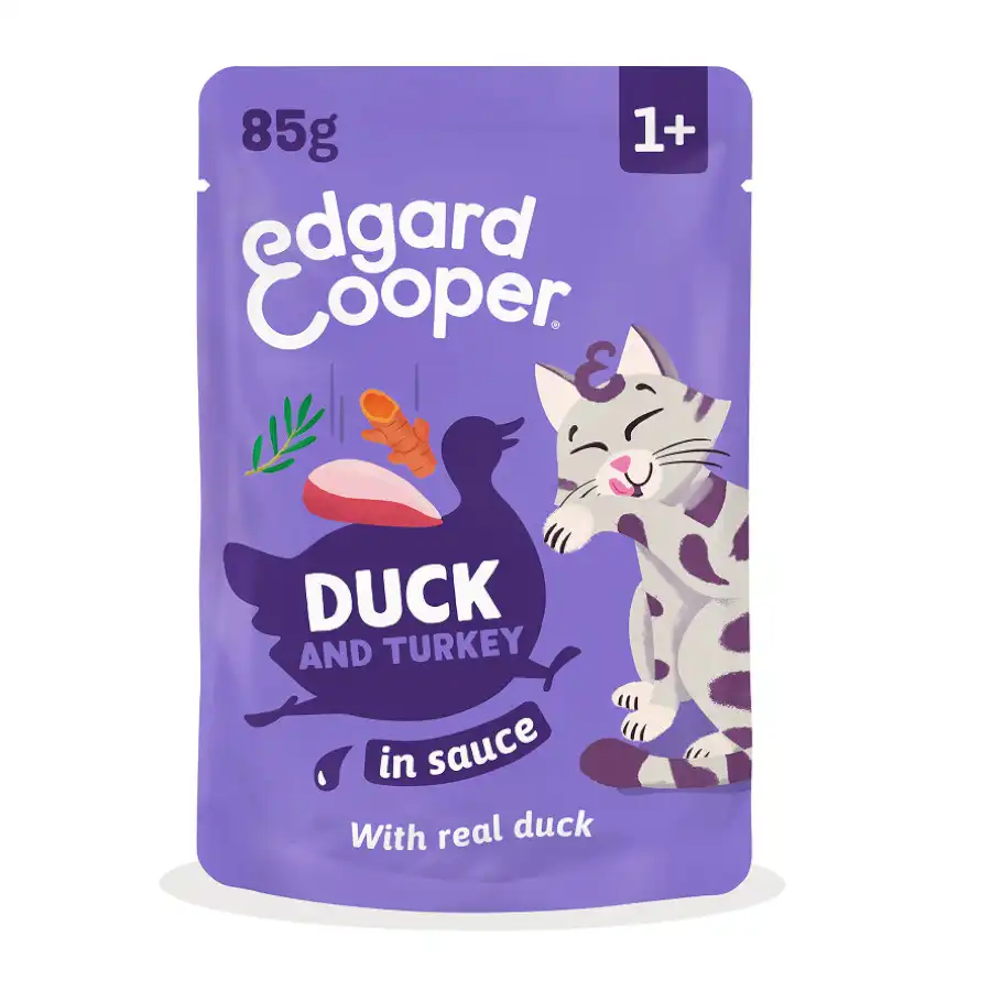 Edgard & Cooper Pato & Pavo sobre en salsa para gatos 85 g - Edgard & Cooper - Comparador de precios