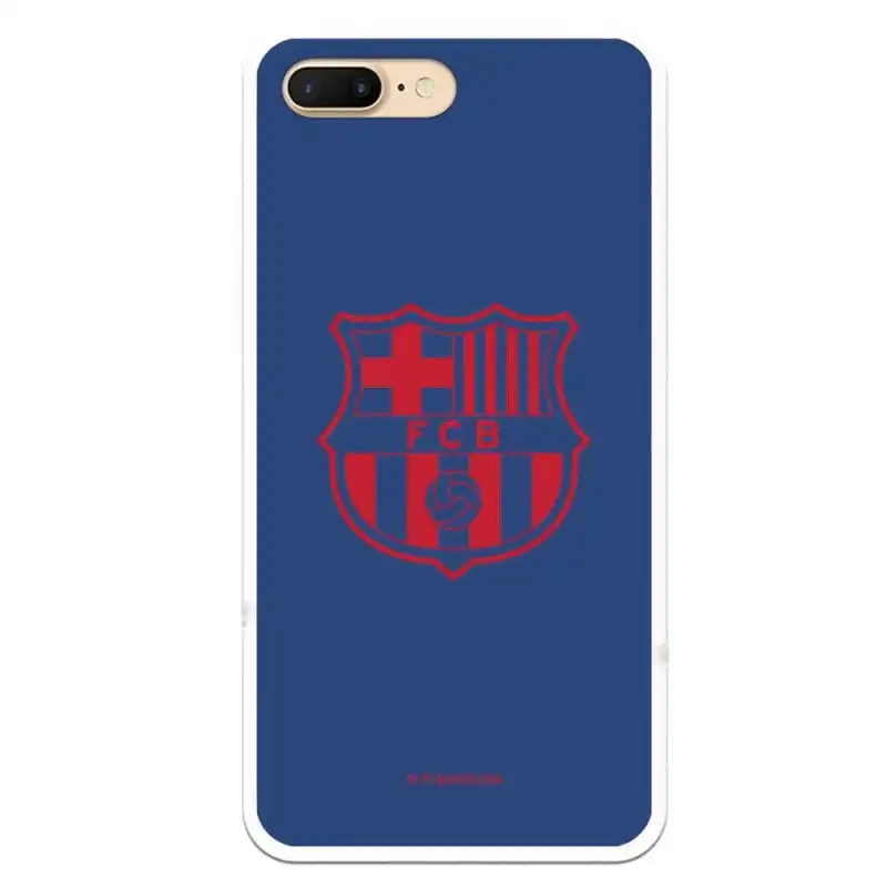 Funda Licencia Oficial FC Barcelona Escudo Rojo Fondo Azul para iPhone 7 Plus