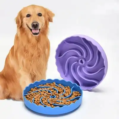 IntiMeg Comedero de silicona de alimentación lenta para perros - Púrpura - IntiMeg - Comparador de precios