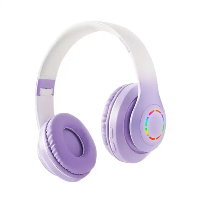 Kinsi B39M Auriculares Inalámbricos Bluetooth RGB Morado
