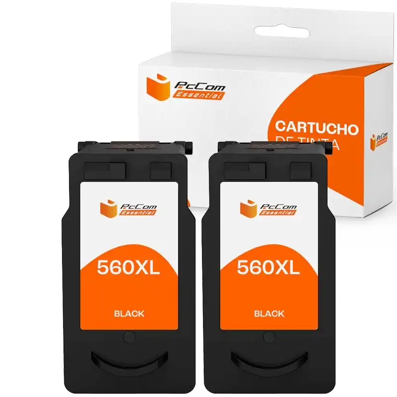 Pccom Essential Canon Pg560xl Cartucho Tinta Compatible Negro Pack 2