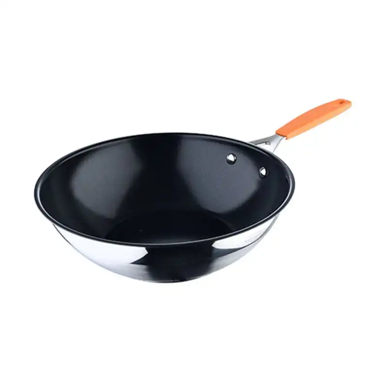 Sartén Wok San Ignacio Compact Sg Ø 28 Cm Negro Aluminio