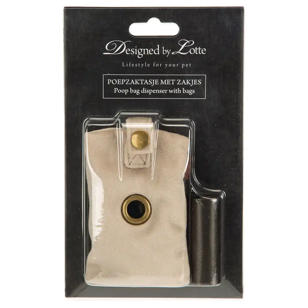 Designed by Lotte dispensador de bolsas para heces -  gris (incl. 2 rollos)