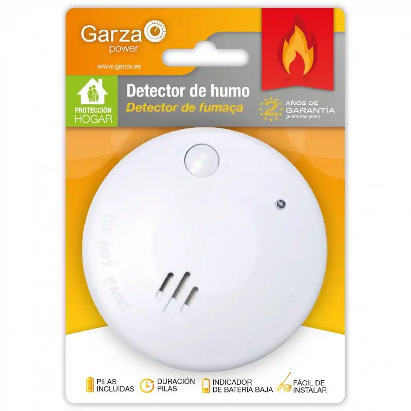 Garza Mini Detector de Humo Blanco