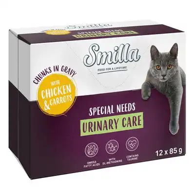 Smilla Bocaditos con verduras 48 x 85 g en oferta: 40 + 8 ¡gratis! - Adult Urinary con pollo y zanahoria - Smilla - Comparador de precios