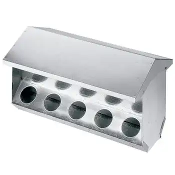 Tolva Comedero Para Conejos 10 Huecos. Con Tapa. 63x40x36 Cm