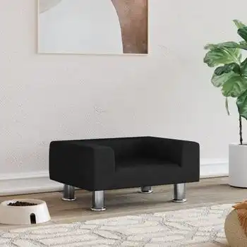Cama Para Perros De Terciopelo Negra 50x40x26,5 Cm