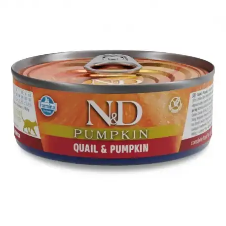 Farmina ND Pumpkin Comida Húmeda para Gatos con Codorniz, 24 x 70 Gr - Farmina - Comparador de precios