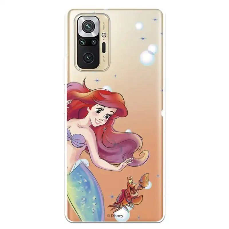 Funda Oficial de Disney Ariel y Sebastián Burbujas La Sirenita para Xiaomi Redmi Note 10 Pro