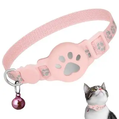 IntiMeg Collar reflectante para gato con cascabel - Rosa - IntiMeg - Comparador de precios