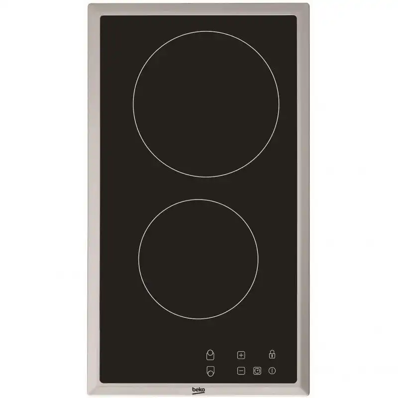Beko HDMC 32400 TX Placa Vitrocerámica 2 Zonas 30cm Negra