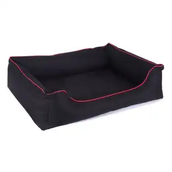 Cama Para Perro Sofá Mestizo Valencia 100x75cm Color Negro/rojo