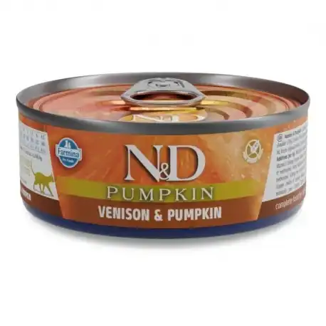 Farmina ND Pumpkin Comida Húmeda para Gatos con Venado, 24 x 70 Gr - Farmina - Comparador de precios