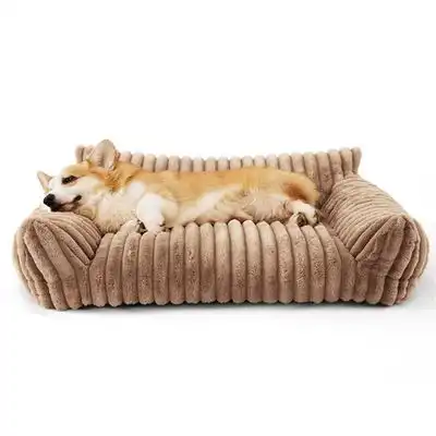 IntiMeg Cojín para cesta para perros con funda extraíble, 60x45x20cm - Marrón - IntiMeg - Comparador de precios