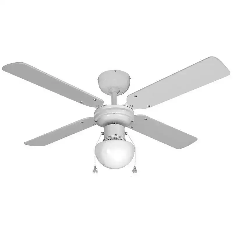 EDM 33800 Caribe Ventilador de Techo con Luz 60W Blanco