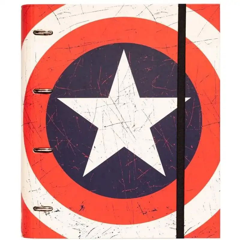 Erik Carpeta Troquelada 4 Anillas Capitán América