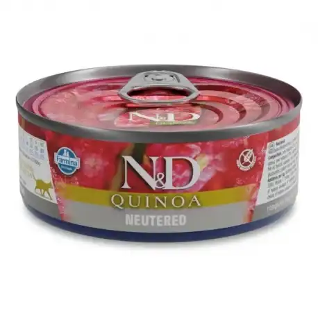 Farmina ND Quinoa Neutered Comida Húmeda para Gatos Esterilizados, 24x80gr - Farmina - Comparador de precios