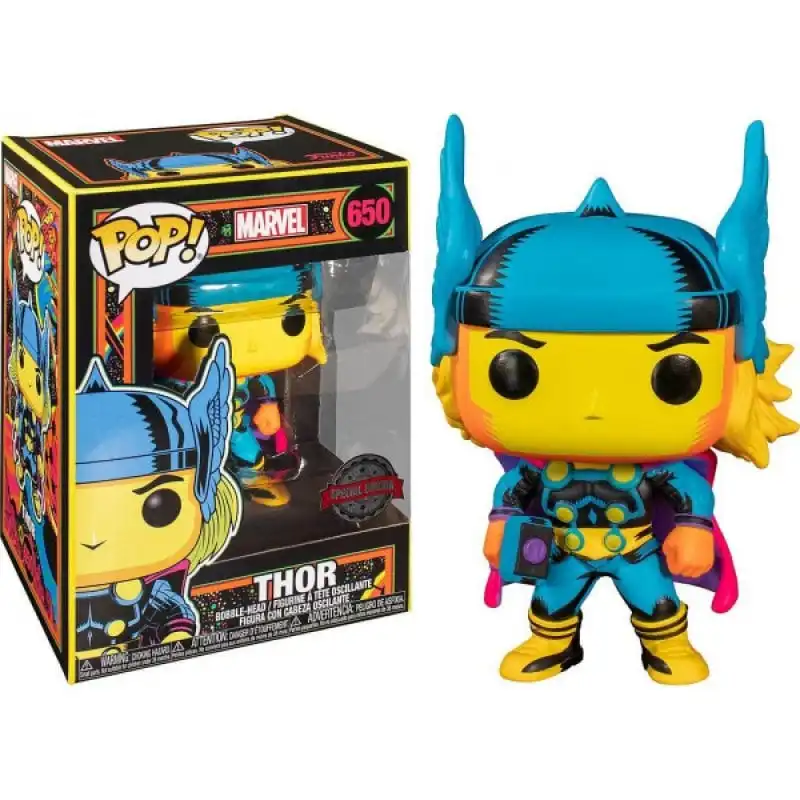 Funko Pop Marvel Black Light Thor Multicolor