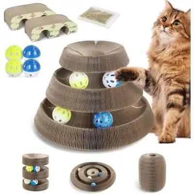HausPets 2 rascadores plegables para gatos lazo mágico campana interactiva - Artículo 1 - HausPets - Comparador de precios