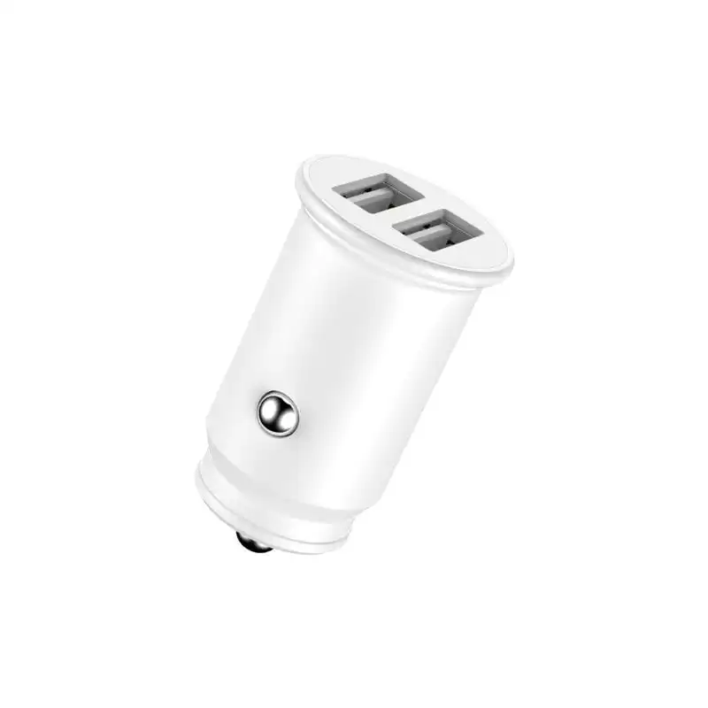 Home Cargador de Coche 2xUSB 5V 2.4A Blanco