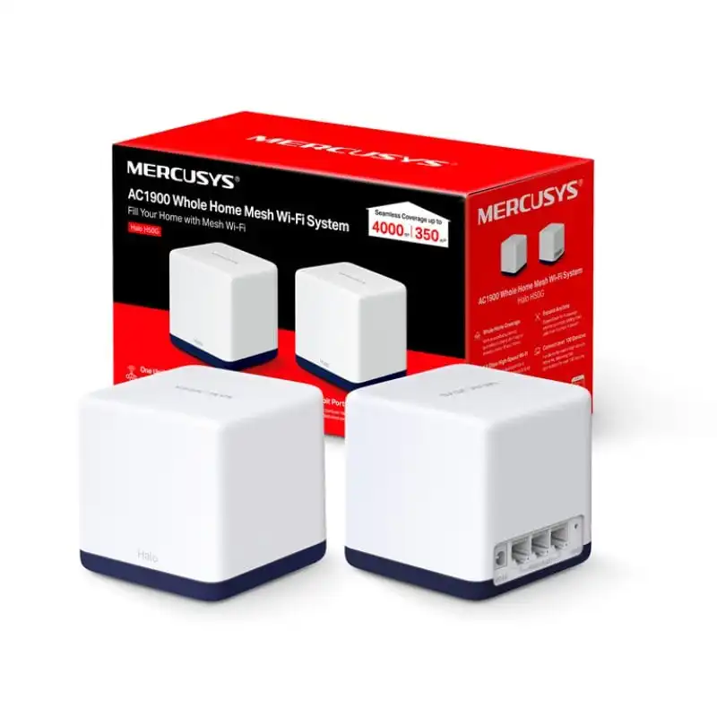 Mercusys Halo H50G (Pack 2) Sistema WiFi Mesh AC1900 Dual Band Gigabit