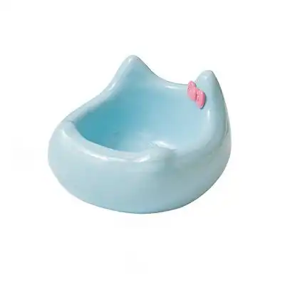 UAMLY Cuenco de cerámica para gatos - Diseño de cabeza de gato con lazo - azul - Uamly - Comparador de precios
