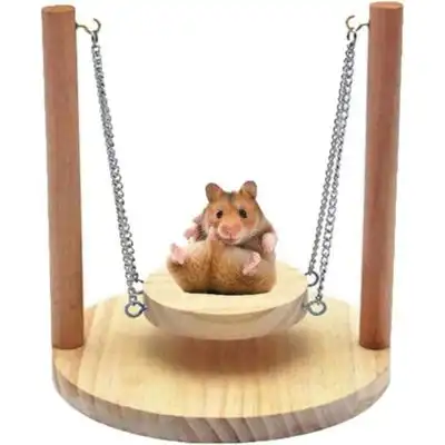ZooVenture Columpio para hámster - Madera natural, 20 cm - Marrón - Zooventure - Comparador de precios