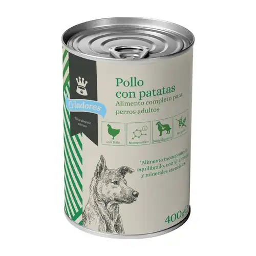 Criadores Adulto Pollo y Patatas lata para perros