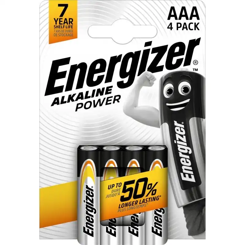 Energizer Alkaline Power Pilas AAA LR03 4 Unidades