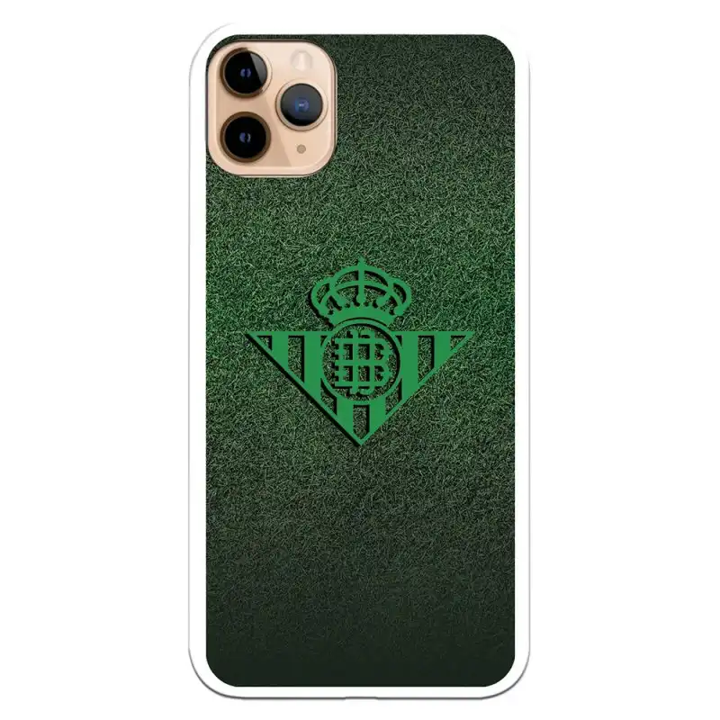 Funda Licencia Oficial Real Betis Balompié Escudo Verde Fondo Trama para iPhone 11 Pro Max