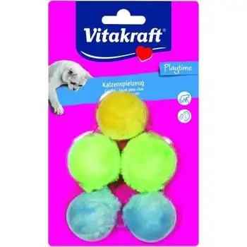 Pelotas De Felpa Vitakraft For You - Gato - X 5