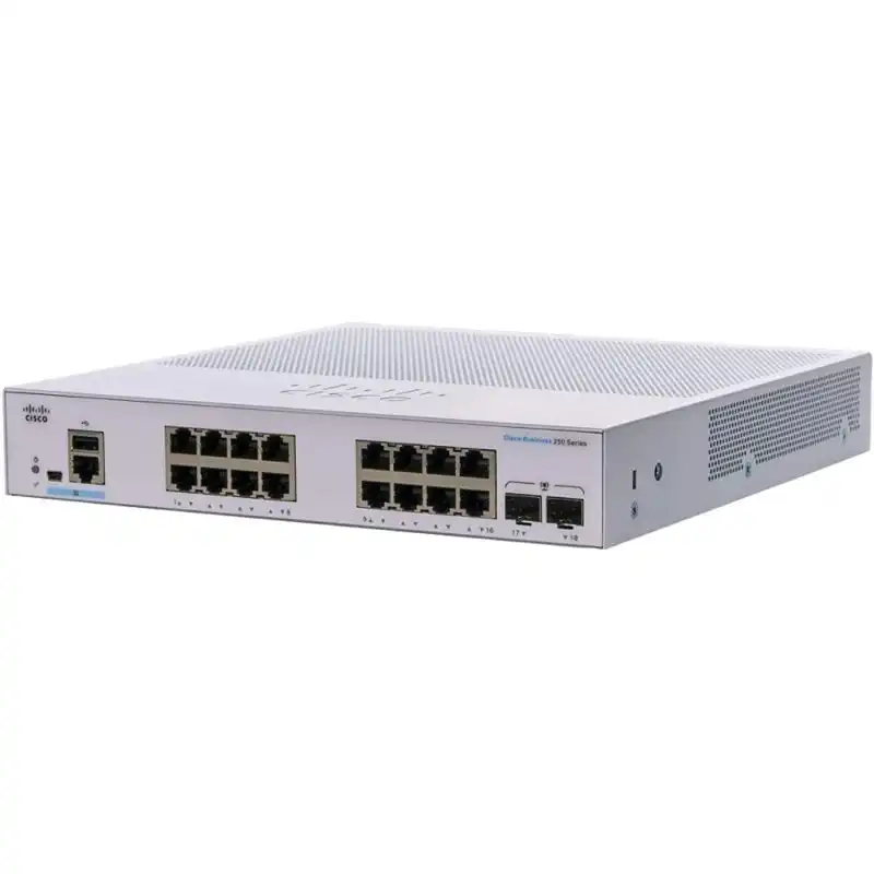 Cisco CBS250-16T-2G-EU Switch de Red 16 Puertos GE 2 x SFP de 1 G Plata