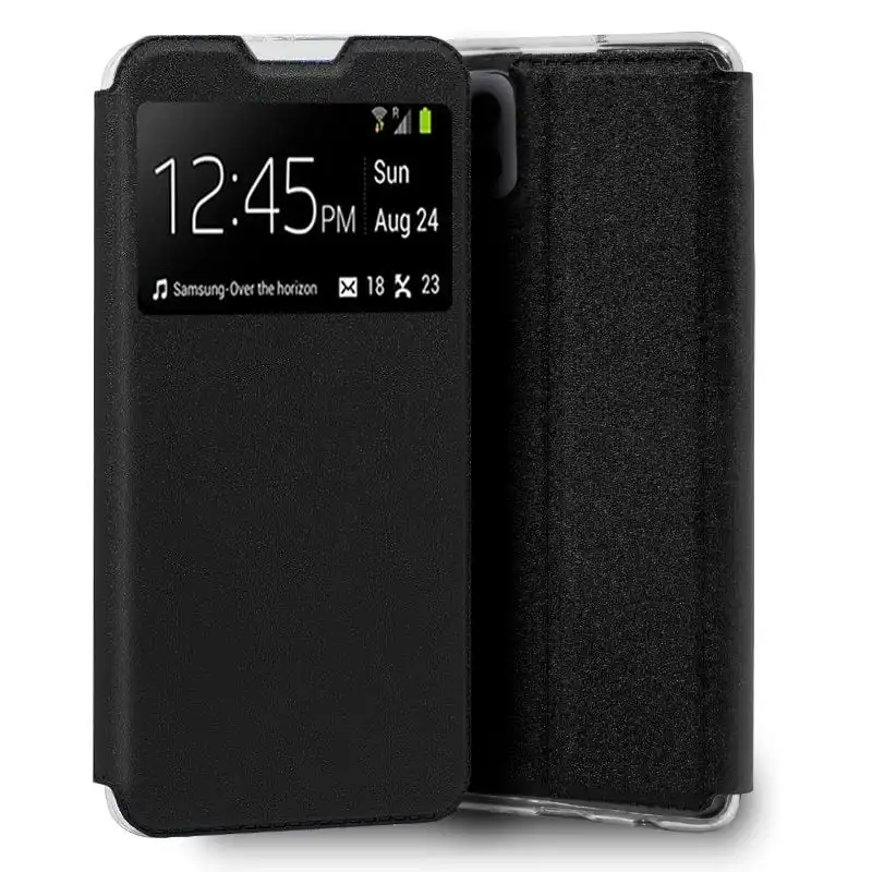 Cool Funda Flip Cover Liso Negro para Samsung Galaxy A22 4G