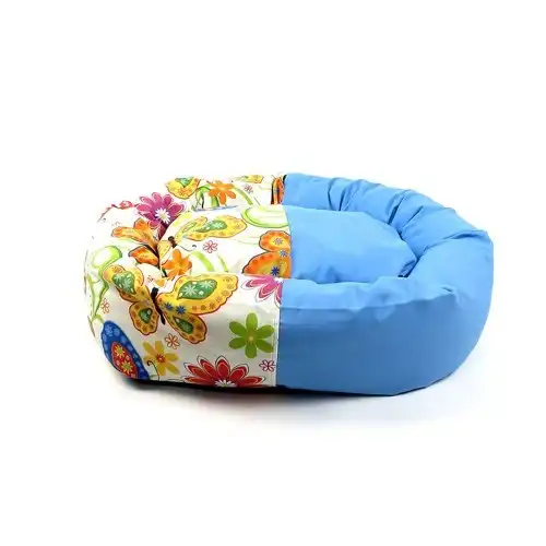 Cuna para perros The Pet Lover Donut Mariposas azul