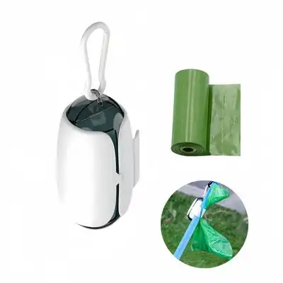 FurryFusion Dispensador de bolsas excrementos perro forma cápsula espacial - Blanco - Furry Fusion - Comparador de precios