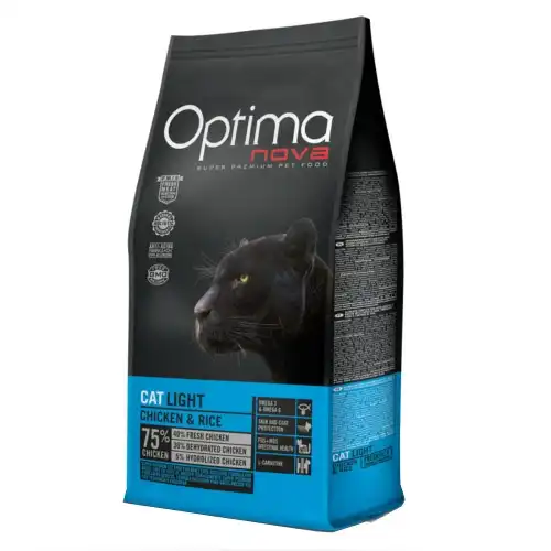 Optima Nova Light Pollo y Arroz pienso para gatos