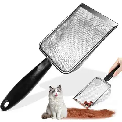Pawffee Pala para arena de gato de metal resistente y de malla fina. - 1 pieza - Pawffee - Comparador de precios