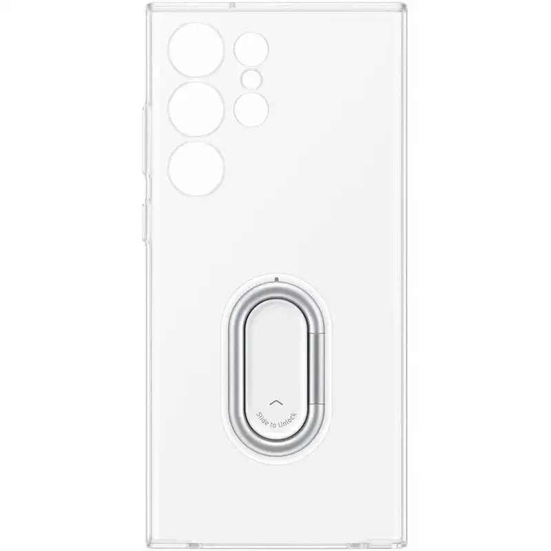 Samsung Clear Gadget Case Funda de Silicona con Anillo Transparente para Galaxy S23 Ultra