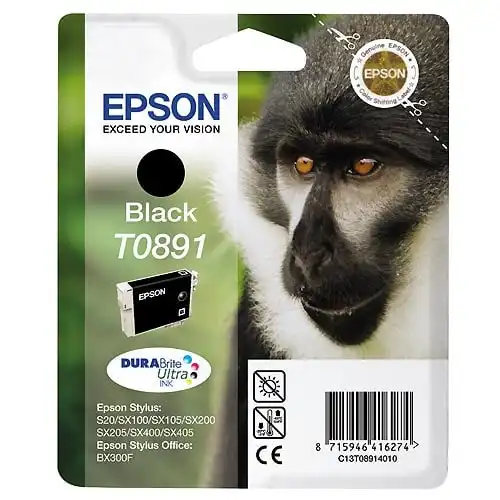 Epson T0891 Negro Stylus S20/SX200/SX400/DX4400/BX300f