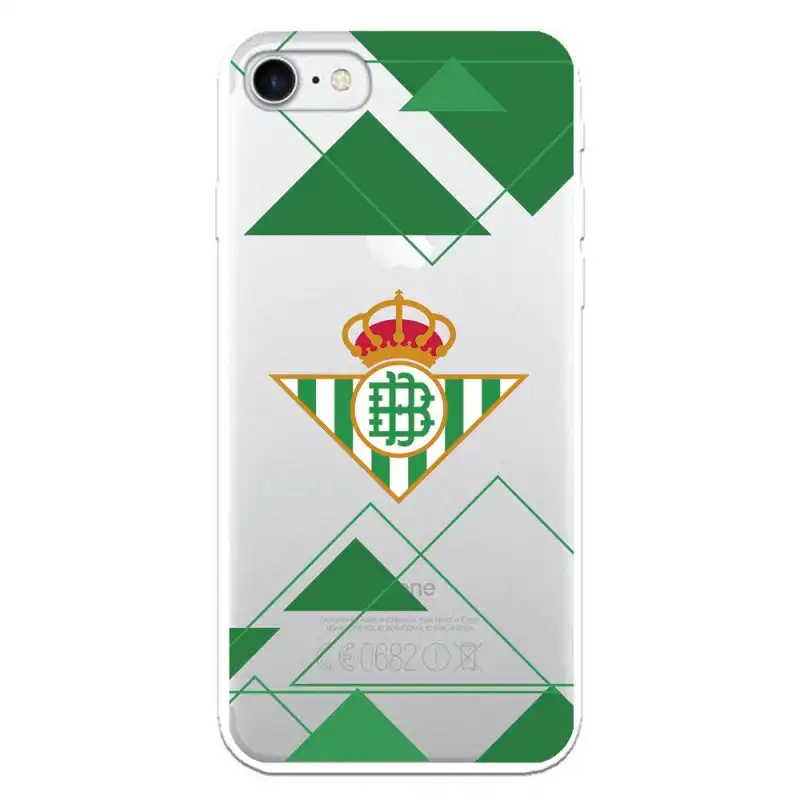 Funda Licencia Oficial Real Betis Balompié Escudo Fondo Transparente para iPhone 8