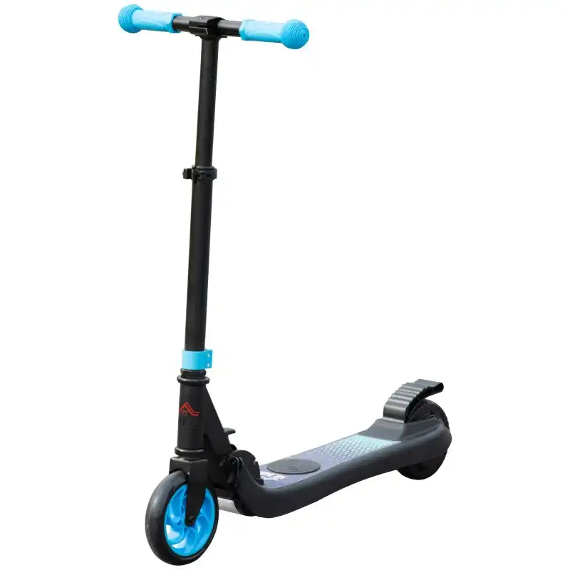 Homcom Patinete Eléctrico Plegable para Niños +6 Años con Altura Ajustable Azul