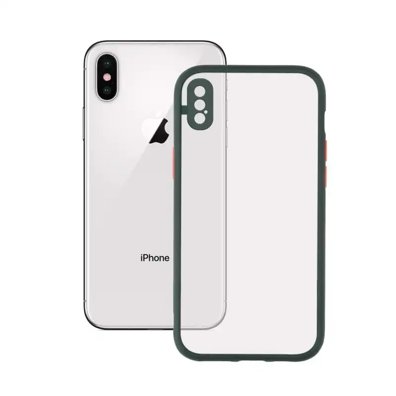 Ksix Funda Duo Soft Verde para iPhone X/XS